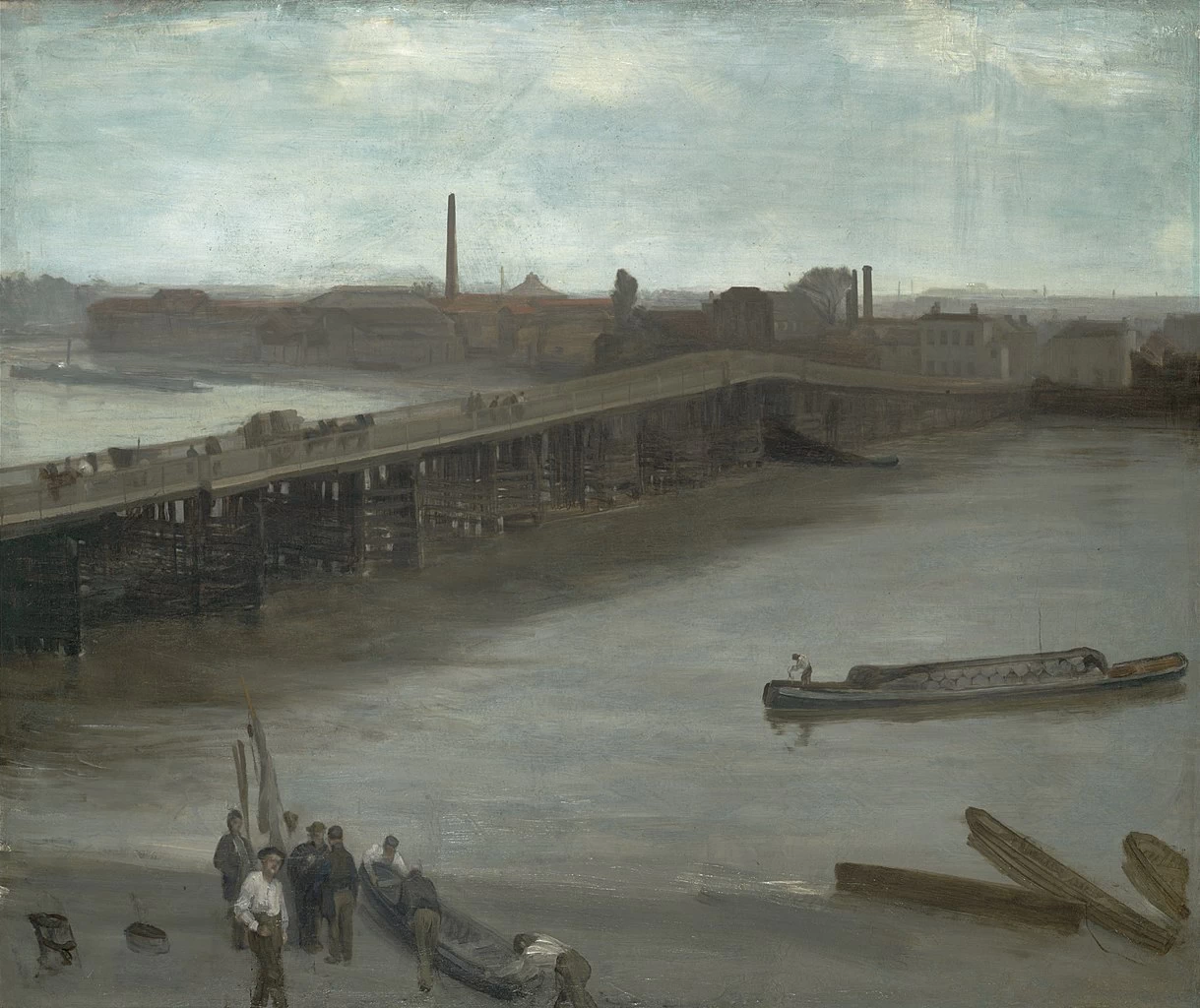 Ames McNeill Whistler - Marrone e argento, vecchio ponte di Battersea, Addison Gallery of American Art